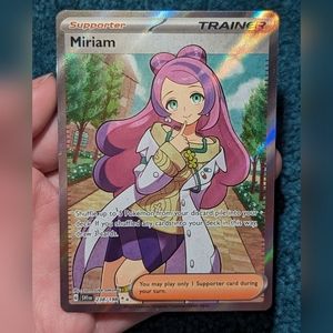 Mint FULL ART Miriam Trainer Pokemon Card PACK FRESH FLAWLESS